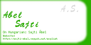 abel sajti business card