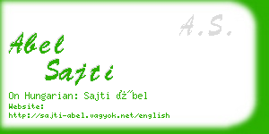 abel sajti business card